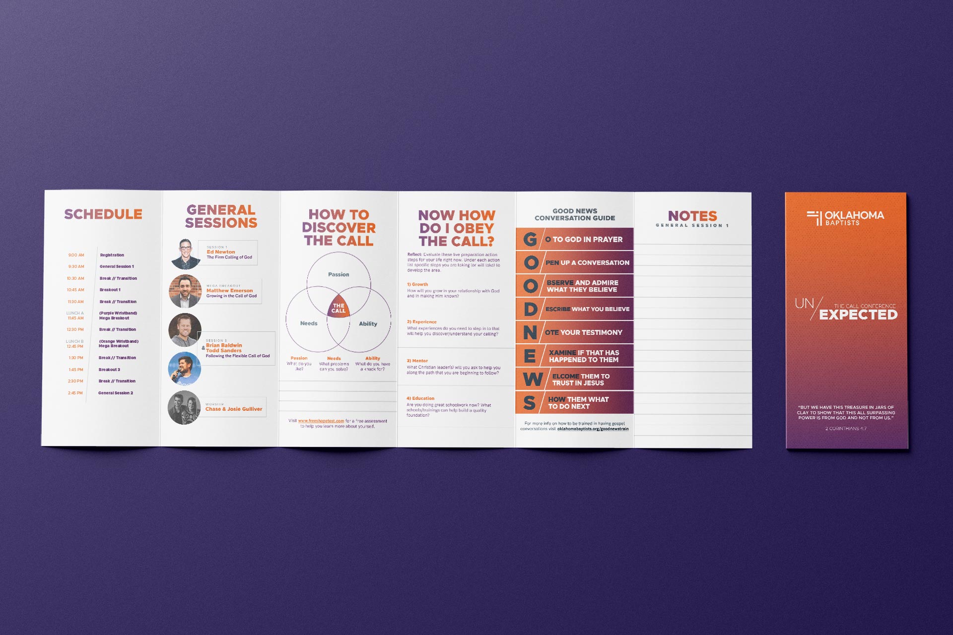 The front of the Call Conference program