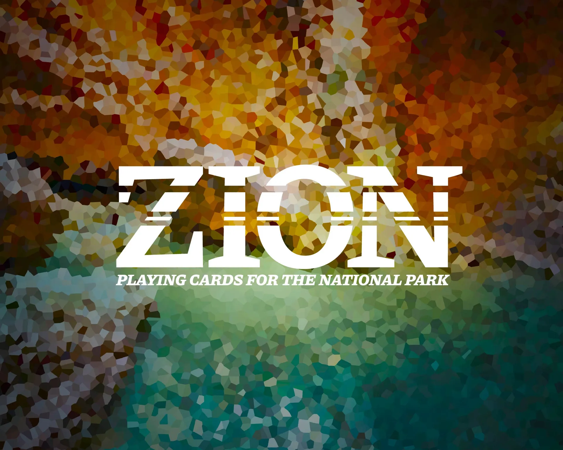 A colorful flat design featuring colors found in Zion National Park.